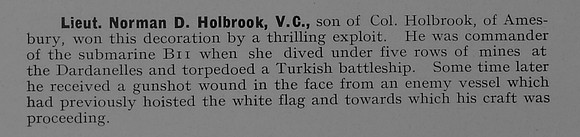 Holbrook N D Lt VC Royal Navy 1