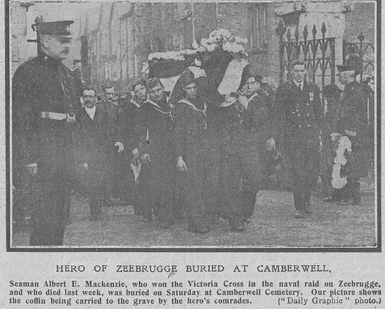 Mckenzie A E Seaman VC Royal Navy Funeral The Graphic 11th Nov 1918