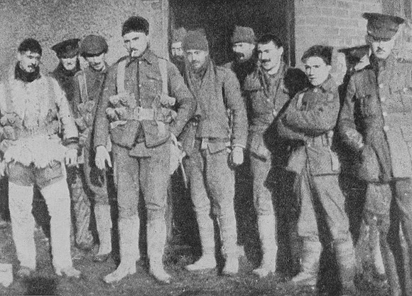 Mud Splattered British Troops After Leaving The Trenches