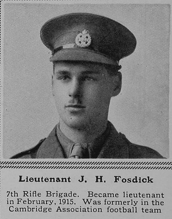 Fosdick J H Lt 7th Rifle Brigade The Sphere 16th Oct 1915