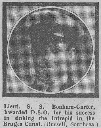Bonham-Carter S S Lt DSO Royal Navy The Graphic 24th July 1918