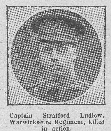 Ludlow S W Captain 8th Royal Warwickshire Regiment The Graphic 25th July 1916
