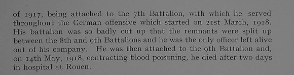 Killick S H 2nd Lt 8th East Surrey Regiment Obit Part 2 Dulwich College Roll Of Honour