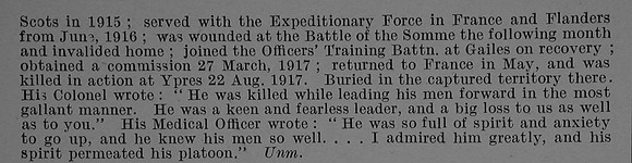Price G B L 2nd Lt 10th Gordon Highlanders Obit Part 2 De Ruvignys Roll Of Honour Vol 4