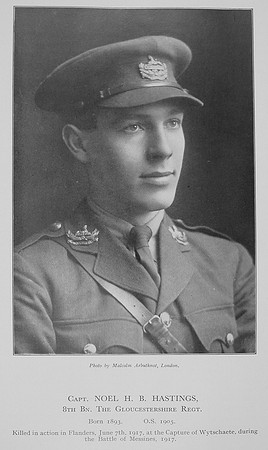 Hastings N H B Captain 8th Gloucestershire Regiment