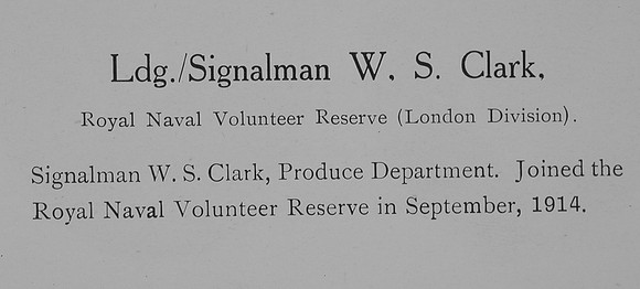 Clark W S Leading Signalman RNVR  Record William Graham Company
