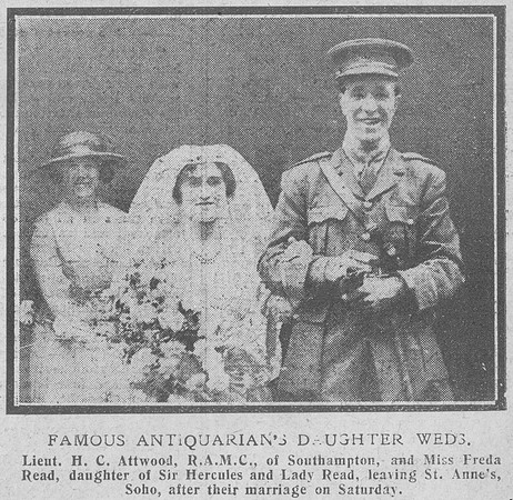Attwood H C Lt Royal Army Medical Corps The Graphic 16th Dec 1918