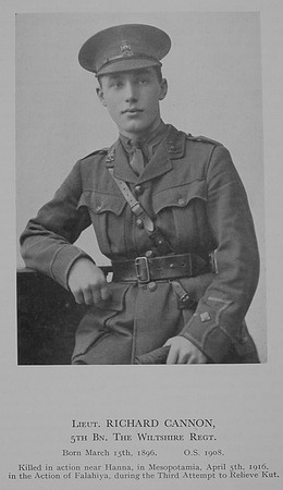 Cannon R Lt 5th Wiltshire Regiment