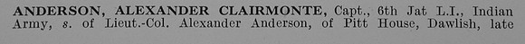 Anderson A C Captain Indian Army Obit Part 1