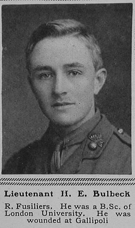 Bulbeck H E Lt 16th Attd 20th Royal Fusiliers The Sphere 6th Jan 1917