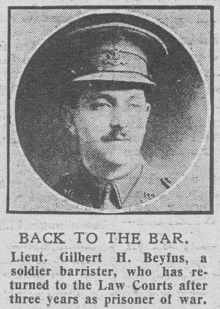 Beyfus G H Lt West Riding Regiment The Graphic 21st Dec 1918