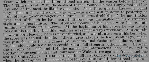Palmer R W P Lt 4th Berkshire Regiment Obit Part 3 De Ruvignys Roll Of Honour Vol 1
