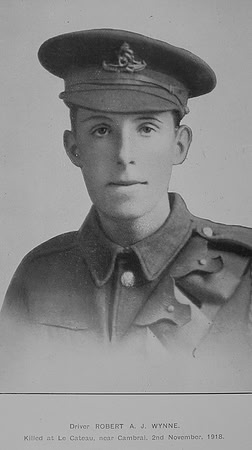 Wynne R A J Dvr 46184 Royal Field Artillery