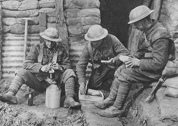 Lunch In The Canadian Trenches Within Fifty Yards Of The German Lines