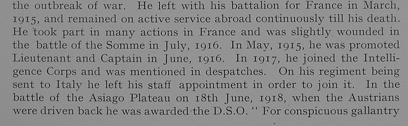 Wood H G W Captain DSO 7th Worcestershire Regiment Obit Part 2 Dulwich College Roll Of Honour