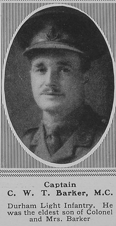 Barker C W T Captain MC 15th DLI The Sphere 25th May 1918
