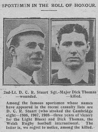 Thomas E J R CSM 16th Welsh Regiment The Graphic 19th July 1916