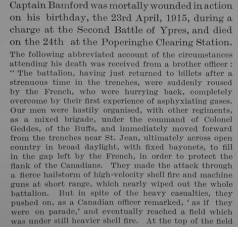 Bamford E S Captain 1st York Lancs Regiment Obit Part 4 The Bond Of Sacrifice Vol 2