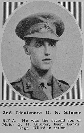 Slinger G N 2nd Lt RFA The Sphere 1st Dec 1917