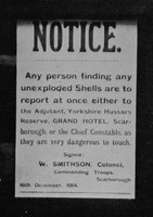 A Military Notice Posted At Scarborough