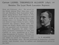 Allason L T Captain 1st Loyal North Lancs Regiment Obit Dulwich College Roll Of Honour
