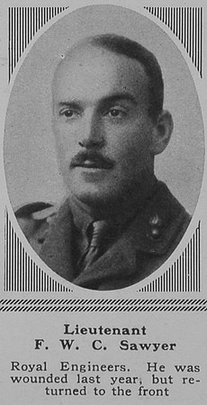 Sawyer F W C Lt RE The Sphere 9th June 1917