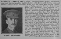 Godfrey A P Lt Bucks Btn Oxford & Bucks Light Infantry Obit Part 1 De Ruvignys Roll Of Honour Vol 3