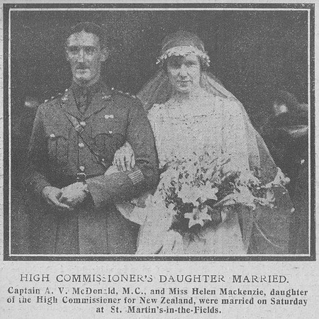 McDonald A V Captain MC Royal West Kent RegimentThe Graphic 16th Dec 1918