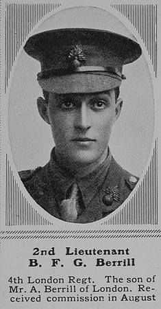 Berrill B F G 2nd Lt 6th Royal Fusiliers The Sphere 3rd April 1915