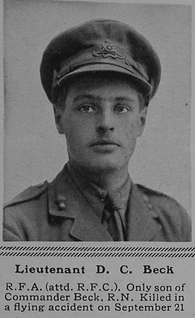 Beck D C Lt Royal Flying Corps The Sphere 13th Jan 1917