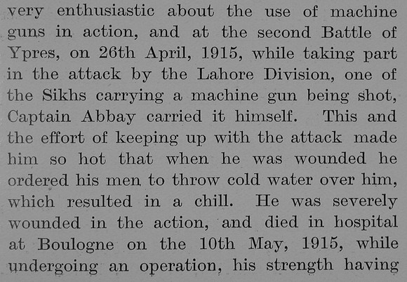 Abbay M J N Captain Indian Army Obit Part 3 The Bond Of Sacrifice Vol 2