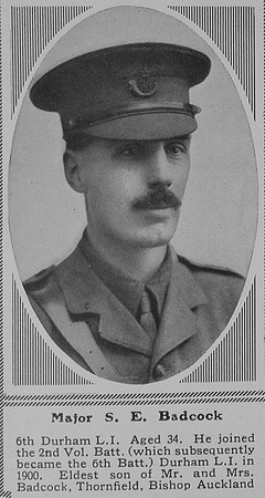 Badcock S E Major 6th DLI The Sphere 8th Jan 1916