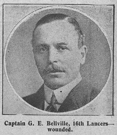 Bellville G E Captain 16th Lancers The Graphic 14th Sep 1914
