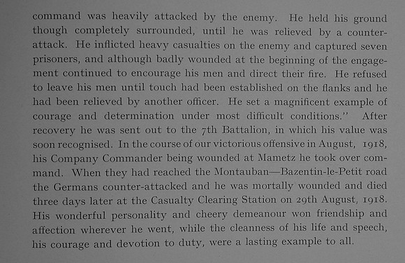 Caney C 2nd Lt MC 6th East Kent Regiment Obit Part 2 Dulwich College Roll Of Honour