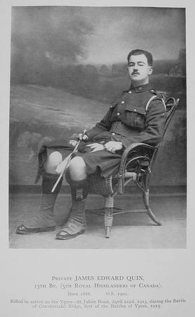 Quin J E Pte 5th Canadian Infantry