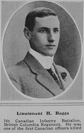 Boggs H Lt 7th Canadian Infantry The Sphere 15th May 1915