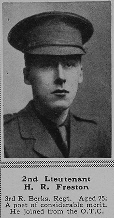 Freston H R 2nd Lt 3rd R Berks Regt The Sphere 11th Mar 1916