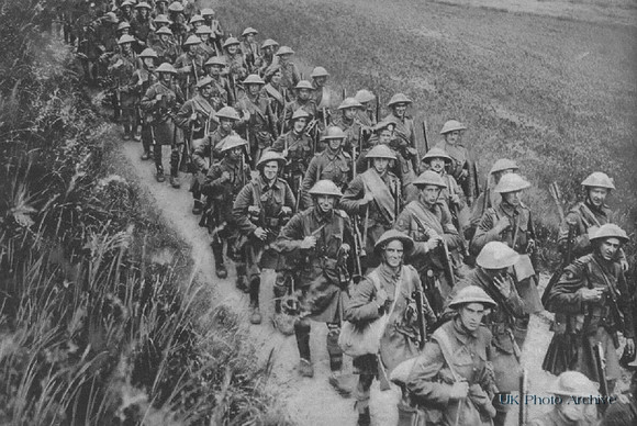 London Scottish Marching To The Trenches On The Somme