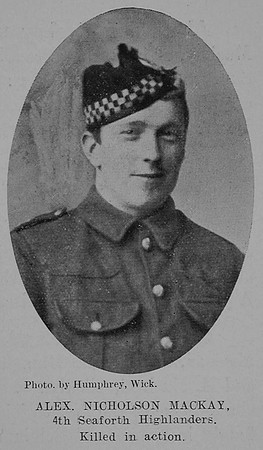 MacKay A N Pte 4th Seaforth Highlanders The Sword Of The North Highland Memories Of The Great War - Dugald MacEchern