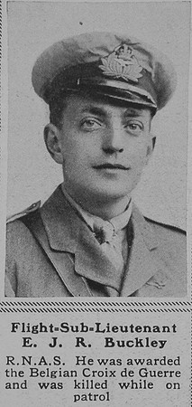 Buckley E J R Flt Sub Lt RNAS The Sphere 22nd Feb 1919