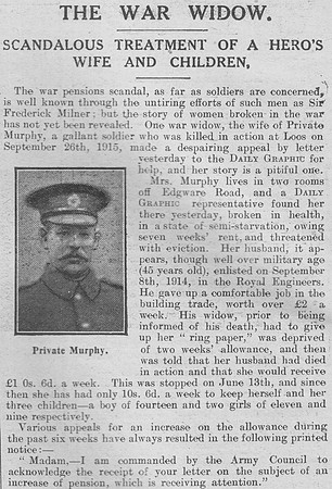 Murphy J Pnr 46995 Royal Engineers Part 1 The Graphic 25th July 1916