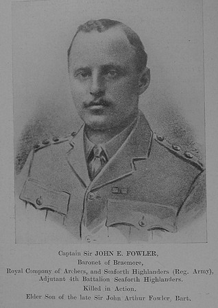 Fowler J E Captain 4th Seaforth Highlanders The Sword Of The North Highland Memories Of The Great War - Dugald MacEchern