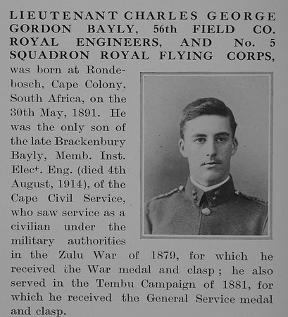 Bayly C G G Lt Royal Flying Corps Obit Part 1 The Bond Of Sacrifice Vol 1