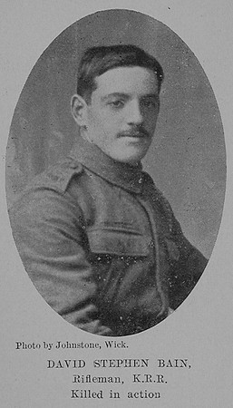 Bain D S Rfn R/33860 17th King's Royal Rifle Corps The Sword Of The North Highland Memories Of The Great War - Dugald MacEchern