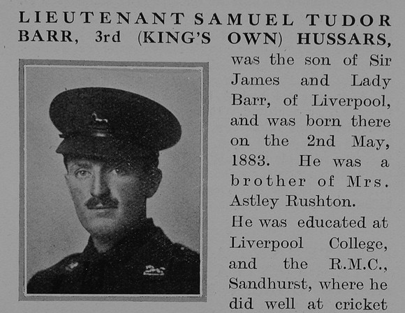 Barr S T Lt 3rd Hussars Obit Part 1 The Bond Of Sacrifice Vol 3