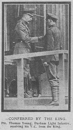 Young T Pte VC 9th Durham Light Infanry The Graphic 1st July 1918