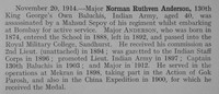 Anderson N R Major Indian Army Obit Shrewsbury School Roll Of Service