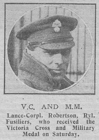 Robertson C G L/Cpl VC MM 10th Royal Fusiliers The Graphic 11th Nov 1918