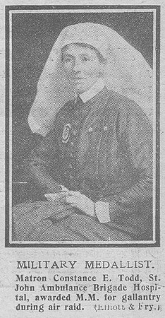Todd C E Matron MM The Graphic 29th Nov 1918