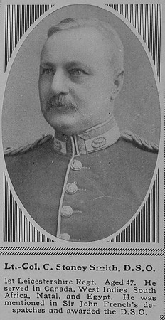 Stoney-Smith G Lt Col DSO 1st Leics Regt The Sphere 11th Dec 1915